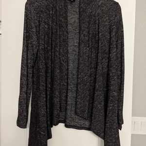 Women's Black Open Front Cardigan Sweater